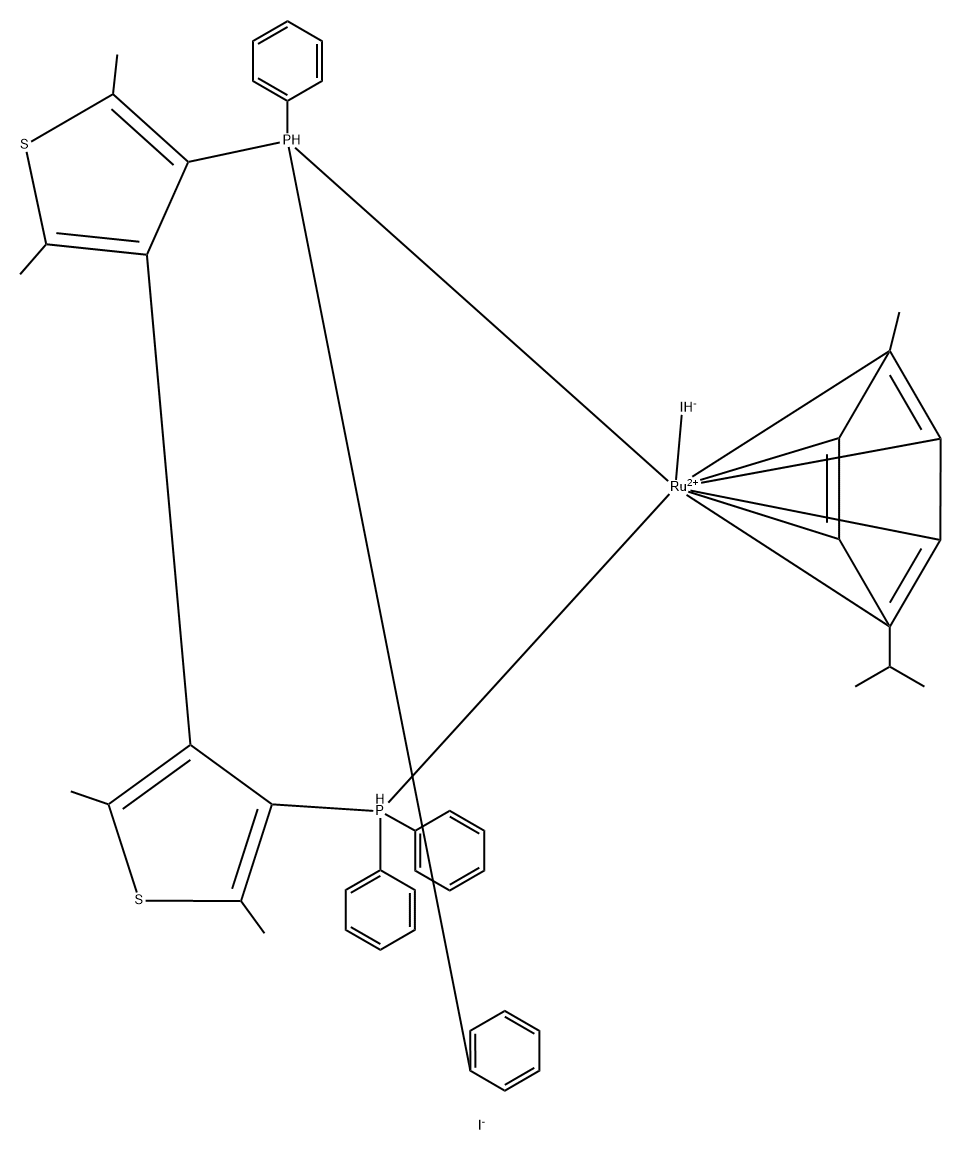 [RUI (-) - TETRAME-BITIOP (P-CYMENE)] Structure