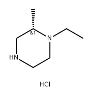 Piperazine, 1-ethyl-2-methyl-, hydrochloride (1:2), (2S)- Structure
