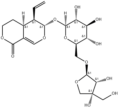 6'-O-BETA-D-呋喃芹糖基当药苷,266678-59-5,结构式