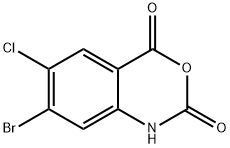 7-溴-6-氯-2H-苯并[D][1,3]噁嗪-2,4(1H)-二酮 结构式