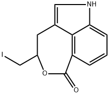 3-(碘甲基)-4,6-二氢氧杂[5,4,3-CD]吲哚-1(3H)-酮 结构式