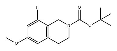 tert-butyl 8-fluoro-6-methoxy-3,4-dihydroisoquinoline-2(1H)-carboxylate Struktur