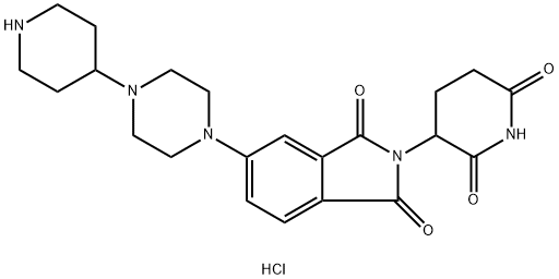 2-(2,6-dioxopiperidin-3-yl)-5-(4-(piperidin-4-yl)piperazin-1-yl)isoindoline-1,3-dione dihydrochloride Struktur