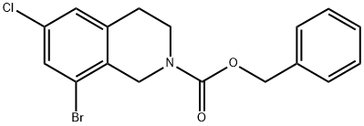 Benzyl 8-bromo-6-chloro-3,4-dihydroisoquinoline-2(1H)-carboxylate Struktur
