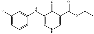 7-溴-4-氧-4,5-二氢-1H-吡啶并[3,2-B]吲哚-3-羧酸乙酯 结构式