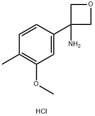 3-(3-甲氧基-4-甲基苯基)氧杂环丁烷-3-胺盐酸盐, 2681391-72-8, 结构式