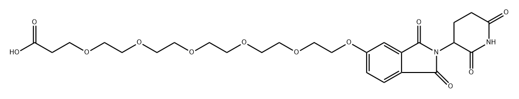1-((2-(2,6-dioxopiperidin-3-yl)-1,3-dioxoisoindolin-5-yl)oxy)-3,6,9,12,15-pentaoxaoctadecan-18-oic acid Structure