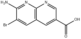 7-氨基-6-溴-1,8-萘啶-3-羧酸 结构式