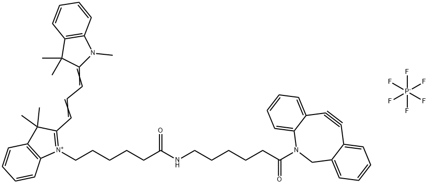 CYANINE3-二苯基环辛炔, 2692677-79-3, 结构式