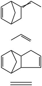 乙烯、丙烯、次乙基降冰片烯和二聚环戊二烯的共聚物, 27026-53-5, 结构式