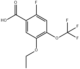 5-Ethoxy-2-fluoro-4-(trifluoromethoxy)benzoic acid 结构式