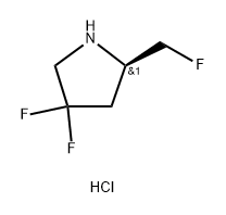 (R)-4,4-difluoro-2-(fluoromethyl)pyrrolidine hydrochloride Structure