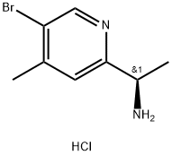 2-Pyridinemethanamine, 5-bromo-α,4-dimethyl-, hydrochloride (1:2), (αR)- Structure