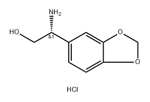 (R)-2-氨基-2-(苯并[D][1,3]二氧杂环戊烯-5-基)乙-1-醇盐酸盐 结构式