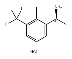 (S)-1-(2-甲基-3-(三氟甲基)苯基)乙-1-胺盐酸盐 结构式