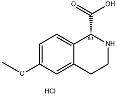 (R)-6-methoxy-1,2,3,4-tetrahydroisoquinoline-1-carboxylic acid hydrochloride Structure
