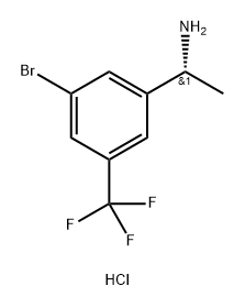 (R)-1-(3-Bromo-5-(trifluoromethyl)phenyl)ethan-1-amine hydrochloride Structure