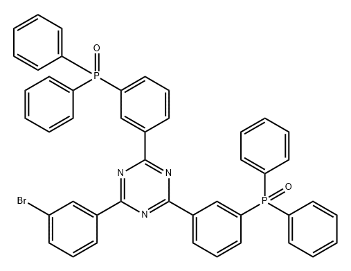 ((6-(3-溴苯基)-1,3,5-三嗪-2,4-二基)双(3,1-亚苯基))双(二苯基氧化膦), 2703756-50-5, 结构式