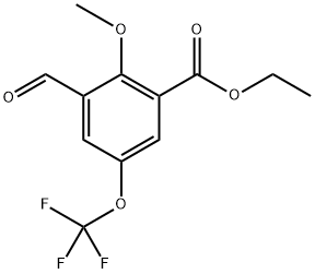 ethyl 3-formyl-2-methoxy-5-(trifluoromethoxy)benzoate,2704117-72-4,结构式