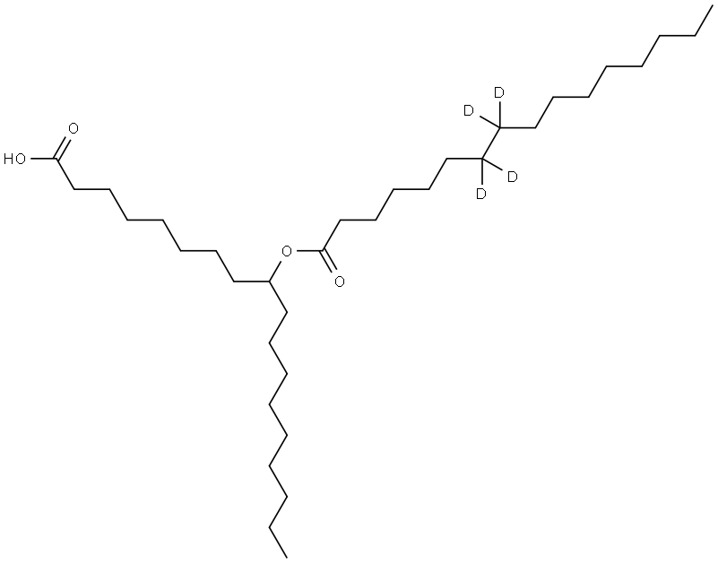 9-[(1-oxohexadecyl)oxy-7,7',8,8'-d4]-octadecanoicacid Structure