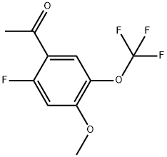 1-[2-Fluoro-4-methoxy-5-(trifluoromethoxy)phenyl]ethanone 结构式