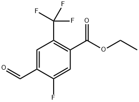 Ethyl 5-fluoro-4-formyl-2-(trifluoromethyl)benzoate Structure