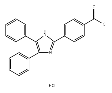 4-(4,5-二苯基-1H-咪唑-2-基)苯甲酰氯盐酸盐 [HPLC标记用] 结构式