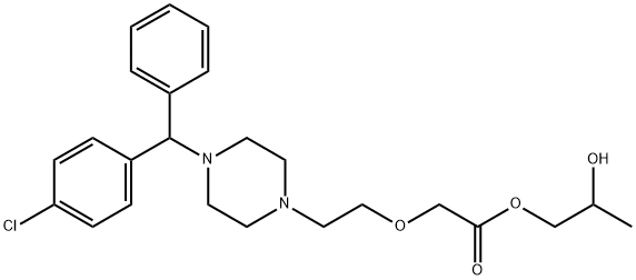 Acetic acid, 2-?[2-?[4-?[(4-?chlorophenyl)?phenylmethyl]?-?1-?piperazinyl]?ethoxy]?-?, 2-?hydroxypropyl ester Structure