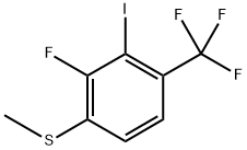 (2-fluoro-3-iodo-4-(trifluoromethyl)phenyl)(methyl)sulfane Struktur