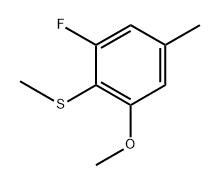 (2-Fluoro-6-methoxy-4-methylphenyl)(methyl)sulfane Struktur