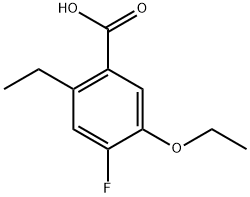 5-Ethoxy-2-ethyl-4-fluorobenzoic acid 结构式