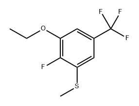(3-Ethoxy-2-fluoro-5-(trifluoromethyl)phenyl)(methyl)sulfane 结构式