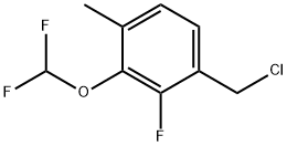 1-(Chloromethyl)-3-(difluoromethoxy)-2-fluoro-4-methylbenzene 结构式