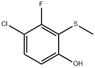 4-chloro-3-fluoro-2-(methylthio)phenol Struktur