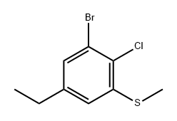 (3-Bromo-2-chloro-5-ethylphenyl)(methyl)sulfane Struktur