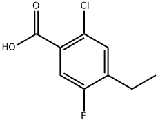 2-chloro-4-ethyl-5-fluorobenzoic acid 结构式