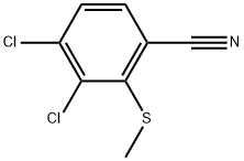 3,4-Dichloro-2-(methylthio)benzonitrile 结构式