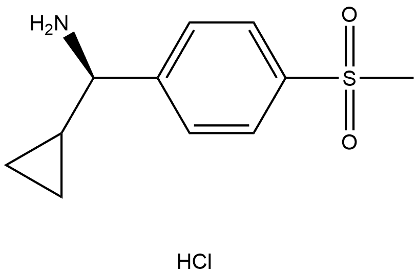 (R)-cyclopropyl(4-(methylsulfonyl)phenyl)methanamine hydrochloride 结构式