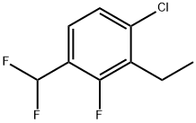 1-Chloro-4-(difluoromethyl)-2-ethyl-3-fluorobenzene 结构式