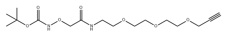 Boc-aminooxy-amide-PEG3-propargyl Struktur