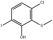 3-Chloro-6-iodo-2-(methylthio)phenol Struktur