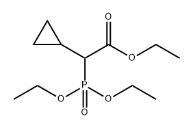 Cyclopropaneacetic acid, α-(diethoxyphosphinyl)-, ethyl ester Structure