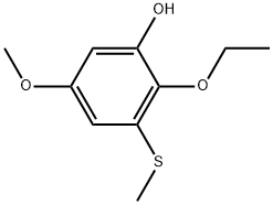 2-Ethoxy-5-methoxy-3-(methylthio)phenol Struktur