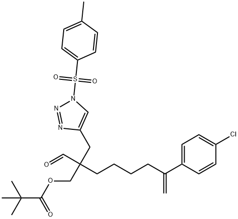 7-(4-Chlorophenyl)-2-formyl-2-[[1-[(4-methylphenyl)sulfonyl]-1H-1,2,3-triazol-4-yl]methyl]-7-octen-1-yl 2,2-dimethylpropanoate Structure