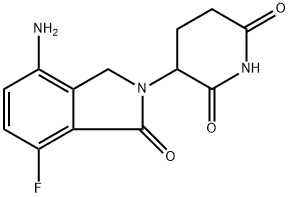 3-(4-氨基-7-氟-1-氧代异吲哚啉-2-基)哌啶-2,6-二酮 结构式