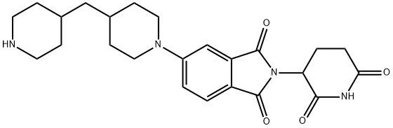 2-(2,6-dioxopiperidin-3-yl)-5-(4-(piperidin-4-ylmethyl)piperidin-1-yl)isoindoline-1,3-dione Struktur