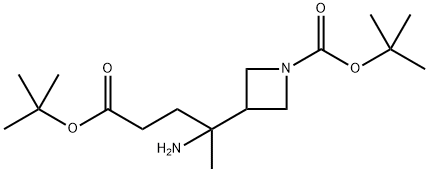 tert-Butyl 3-(2-amino-5-(tert-butoxy)-5-oxopentan-2-yl)azetidine-1-carboxylate Structure