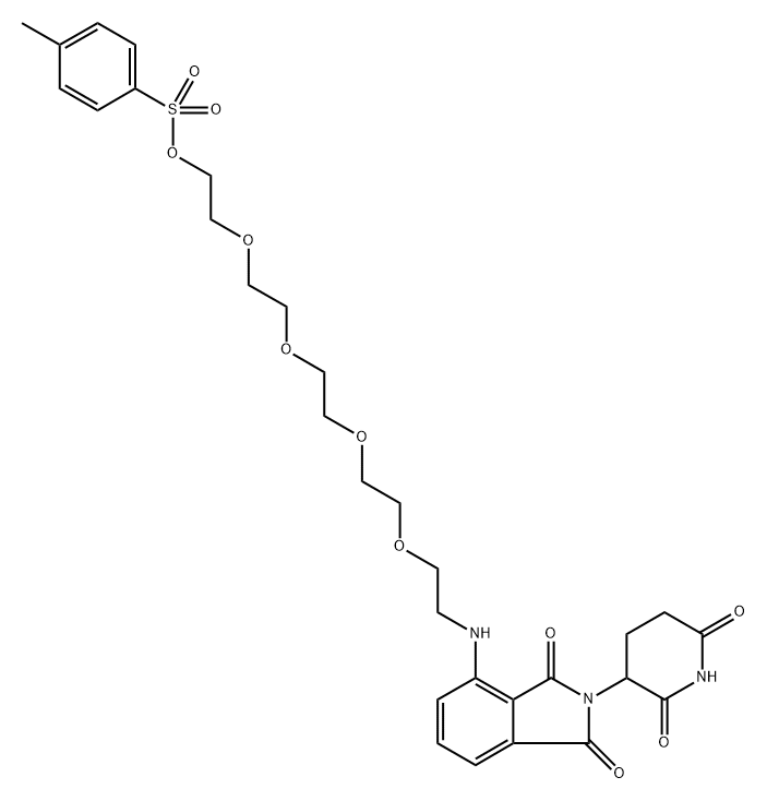 泊马度胺-氨基-五聚乙二醇-对甲苯磺酰酯, 2716127-95-4, 结构式