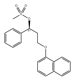 Benzenemethanol, α-[2-(1-naphthalenyloxy)ethyl]-, 1-methanesulfonate, (αS)- Structure