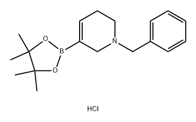 Pyridine, 1,2,3,6-tetrahydro-1-(phenylmethyl)-5-(4,4,5,5-tetramethyl-1,3,2-dioxaborolan-2-yl)-, hydrochloride (1:1),2716849-21-5,结构式